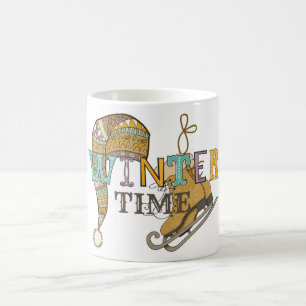 Mug Patins à glace d'hiver mignonne tricot casquette