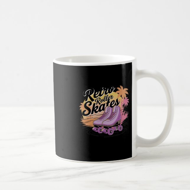 Mug Patins à roulettes rétro - Autocollant Vibes 80s8  (Droite)