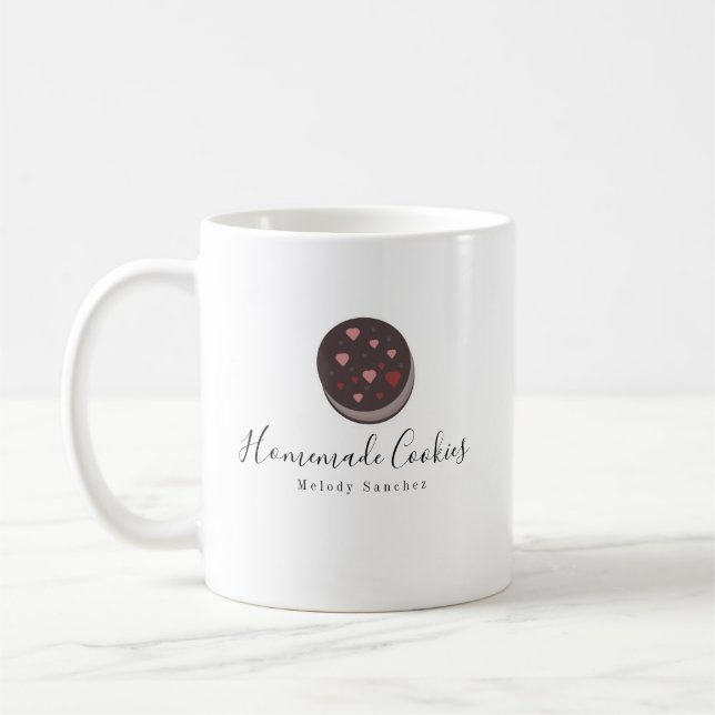 Mug Pâtisserie Cookies Biscuits Dessinés à la Main  (Gauche)