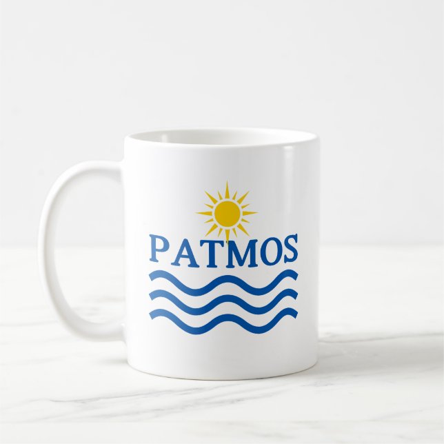 Mug PATMOS Grèce, Sun Waves (Gauche)
