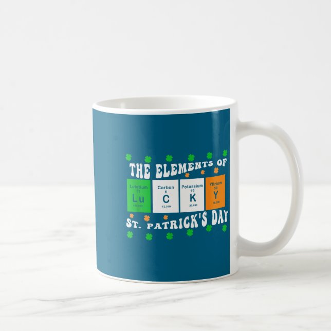 Mug Patricks Day Funny Elements Of Lucky Periodic Tabl (Droite)