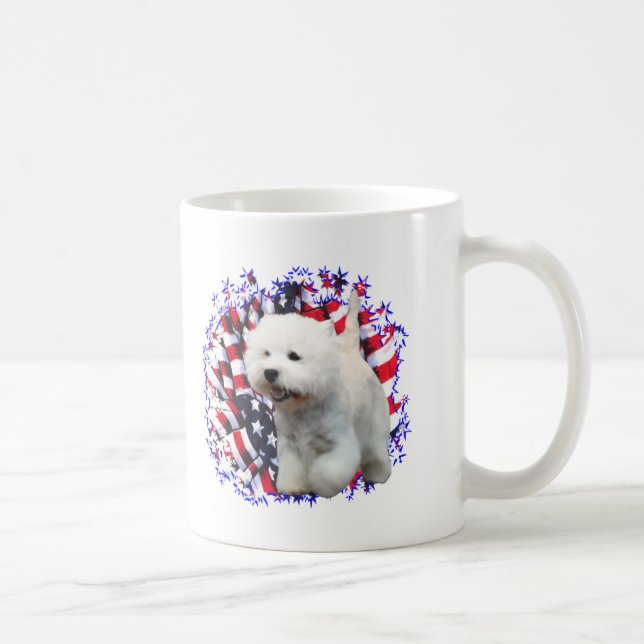 Mug Patriote de West Highland White Terrier (Droite)