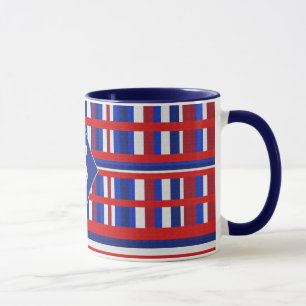 Mug Patriote plaqué monogramme rouge blanc et bleu