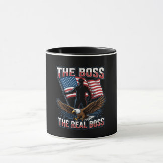 Mug Patriotic American Eagle The Real Boss Design