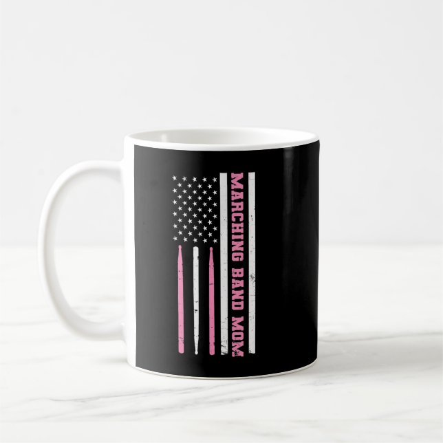 Mug Patriotic US American Flag Design Drumline Mère1 (Gauche)