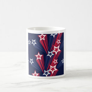 Mug Patriotique 4 juillet Étoiles Rouge Blanc Et Bleu