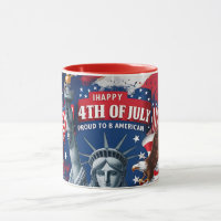 Mug patriotique 4 juillet USA Fête de l'Indépendan