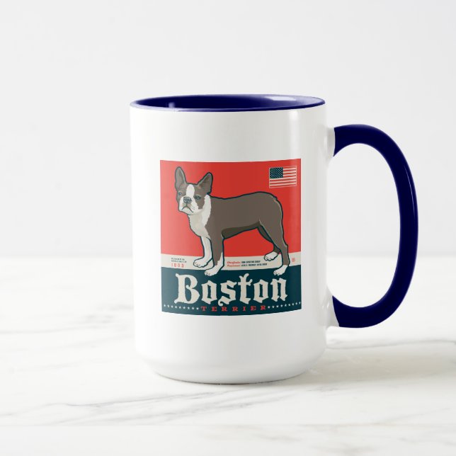Mug Patriotique | Boston Terrier (Droite)