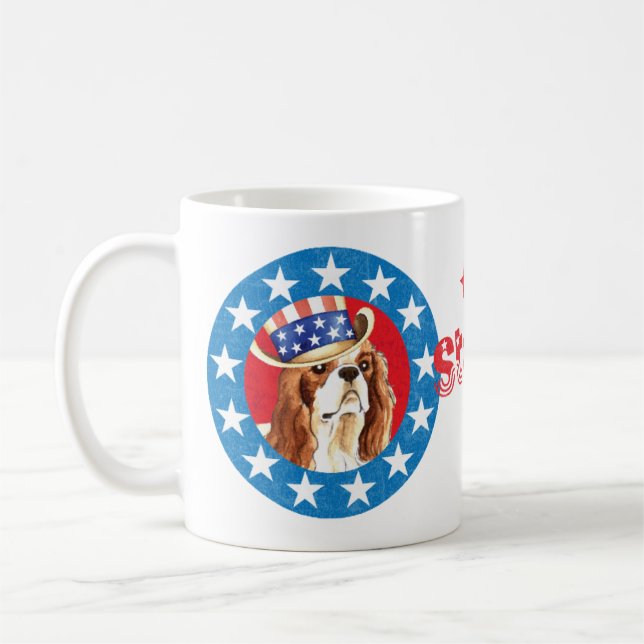 Mug Patriotique Cavalier Roi Charles Spaniel (Gauche)