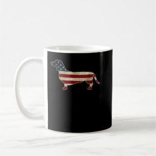 Mug Patriotique Dachshund 4 juillet Drapeau américain