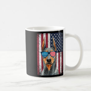 Mug Patriotique Doberman Pinscher 4 juillet Amérique d