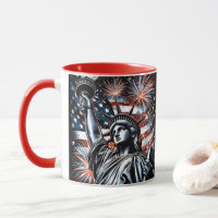 Mug patriotique du 4 juillet USA Fête de l'Indépen
