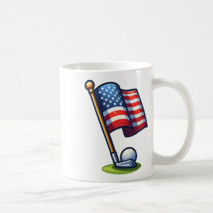 Mug Patriotique Golf 4 juillet Fête de l'Indépendance 