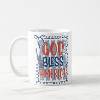 Mug Patriotique Personnalisé Dieu Bénisse l'Amérique