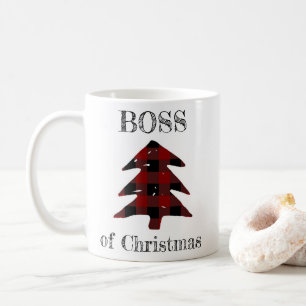 Mug Patron de l'arbre de Noël de plaid de Noël drôl