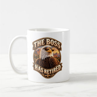 Mug Patron drôle de retraite aigle chauve américain