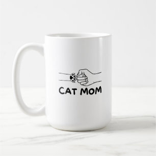 Mug Patte chat maman chat et les femmes imprimé main