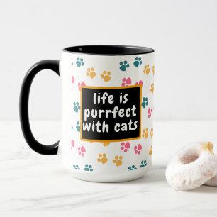 Mug Patte de chat noir drôle mignonne 