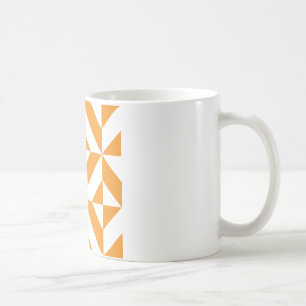 Mug Patters de Burnt Orange Geometric Deco Cube