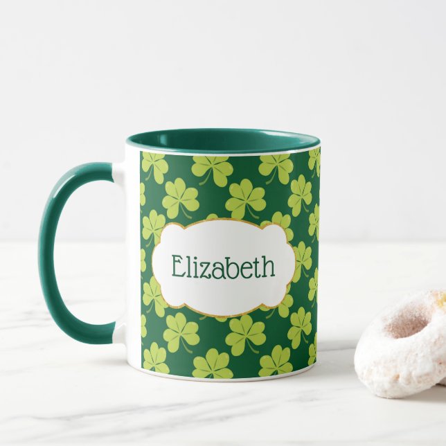 Mug Patters de clover vert (Avec donut)