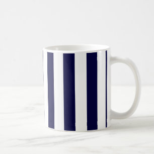 Mug Patters de Navy Blue and White Extra Large Stripe
