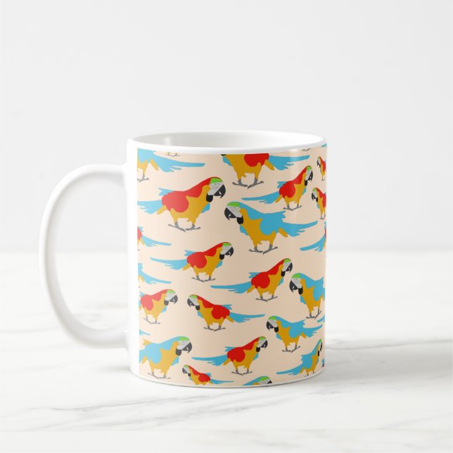 Mug Patters du Colorful Tropical Macaw (Gauche)