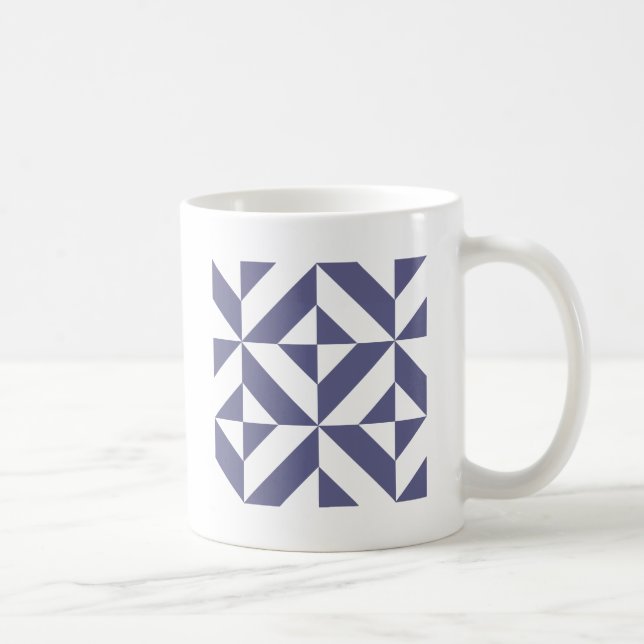 Mug Patters Midnight Blue Geometric Deco Cube (Droite)