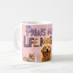 Mug Pattes, Amoureux de Chien Chat Chiot Animal