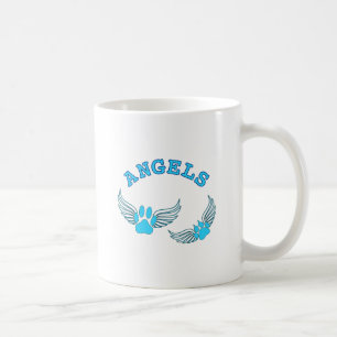 Mug Pattes d'animaux de compagnie ange en bleu