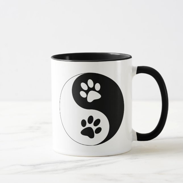 Mug Pattes de chien de Yin Yang (Droite)