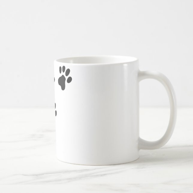 Mug pattes de chien mignonne noire (Droite)