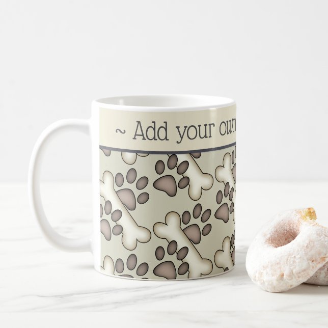 Mug Pattes et amoureux des chiens boueux d'os (Avec donut)