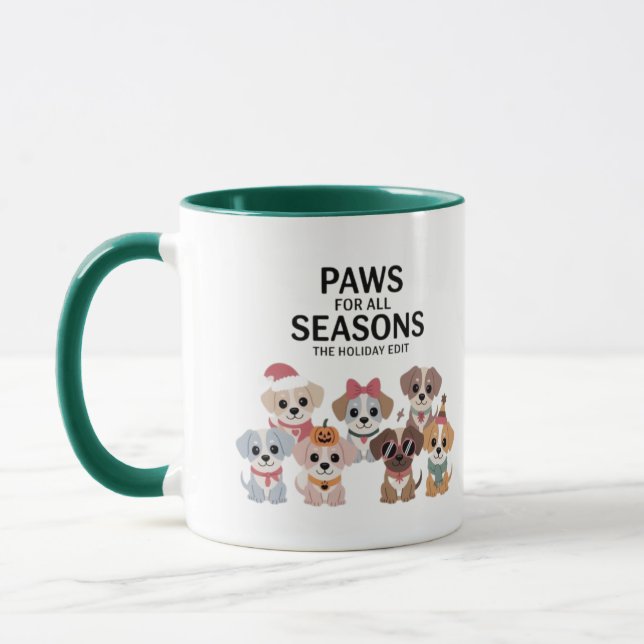 Mug Pattes pour toutes les saisons : L'édition des Fêt (Gauche)