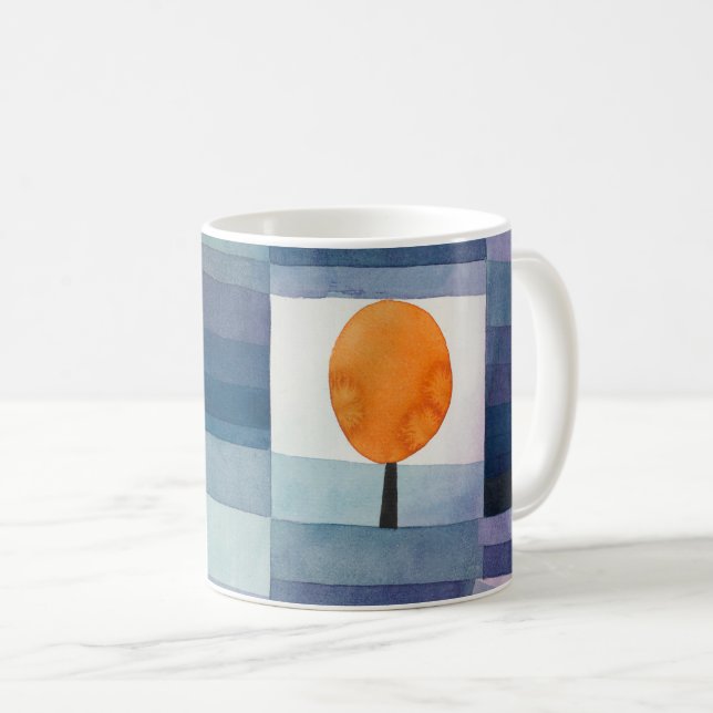 Mug Paul Klee Messager de l'automne Bleu Moderne Abstr (Devant droit)