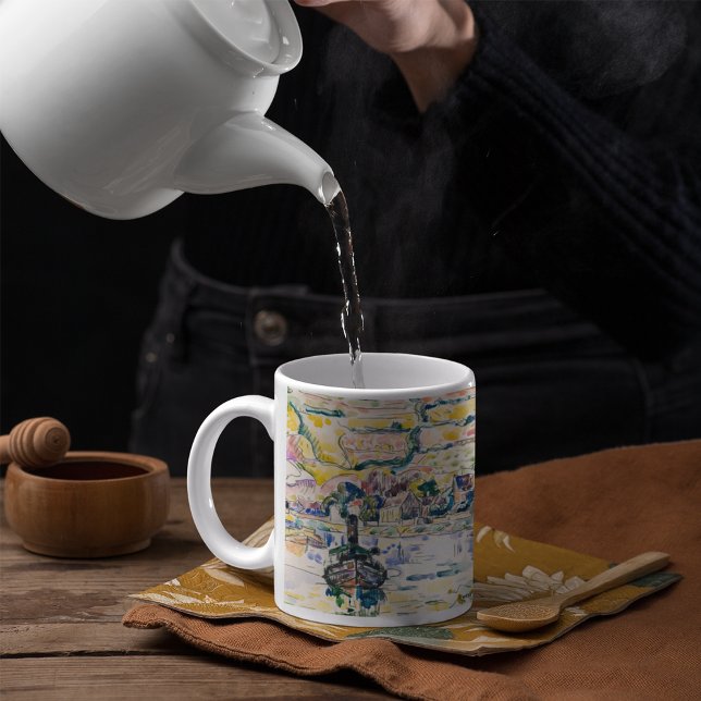 Mug Paul Signac-Petit Andely-La Rive 1920-1929  (Paul Signac-Petit Andely-The River Bank 1920-1929 Coffee Mug)