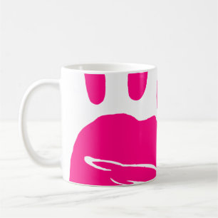 Mug Paume de peinture rose à la main