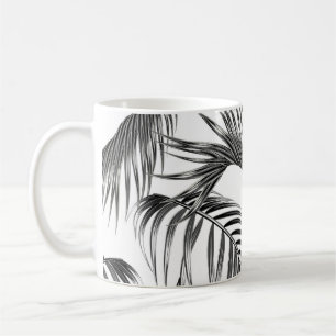 Mug Paume tropicale feuilles sans couture de la jungle
