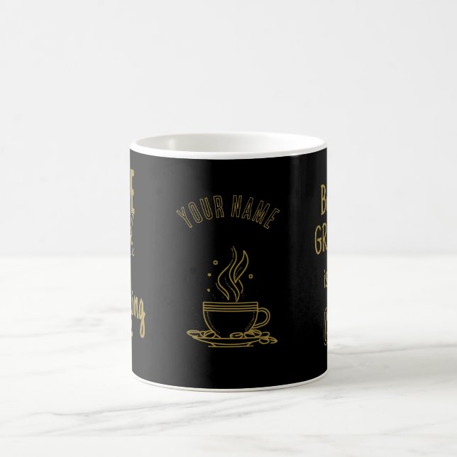 Mug Pause Café – Grandes Idées – Or Noir (Centre)