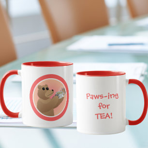 Mug Pause pour le thé Ours mignon Thé du matin Jeu de 