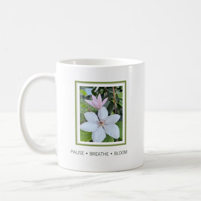 Mug Pause Respirer Épanouir Floral  (Gauche)