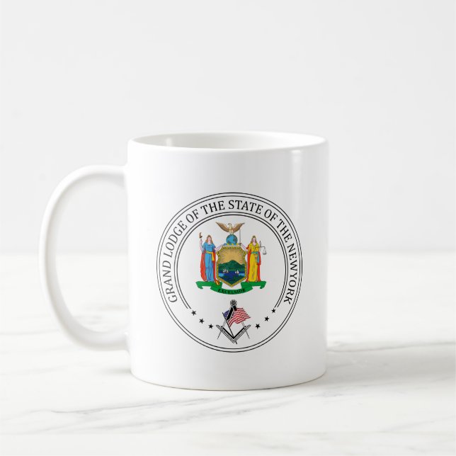 Mug Pavillon de franc-maçonnerie de l'Etat de New York (Gauche)