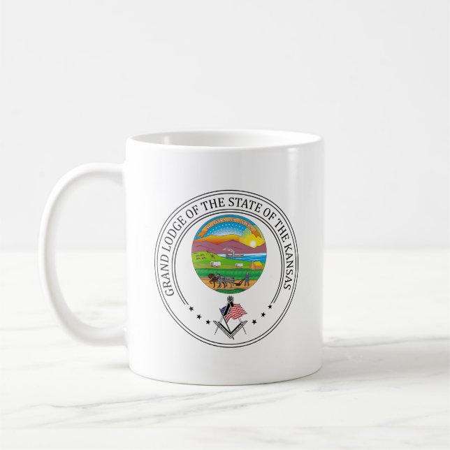 Mug Pavillon de franc-maçonnerie de l'Etat du Kansas (Gauche)