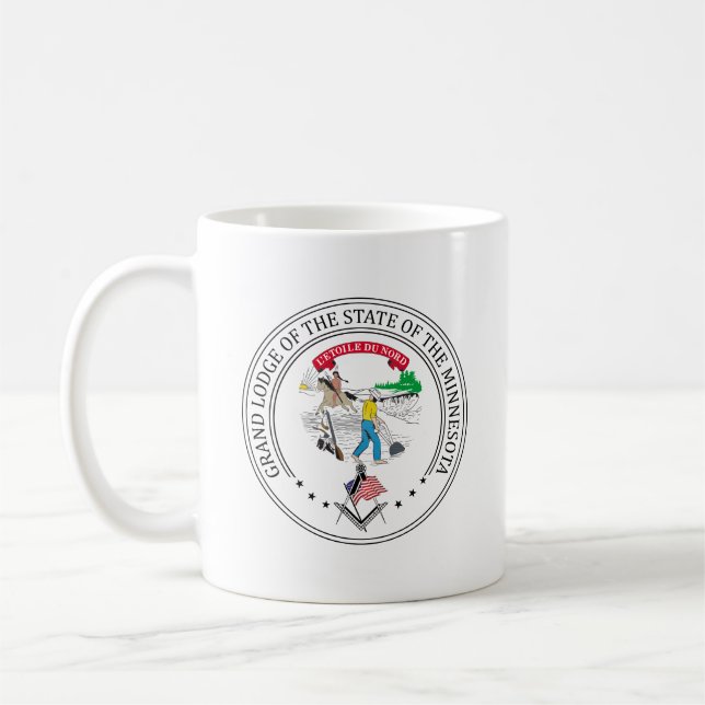 Mug Pavillon franc-maçonnerie de l'état du Minnesota (Gauche)