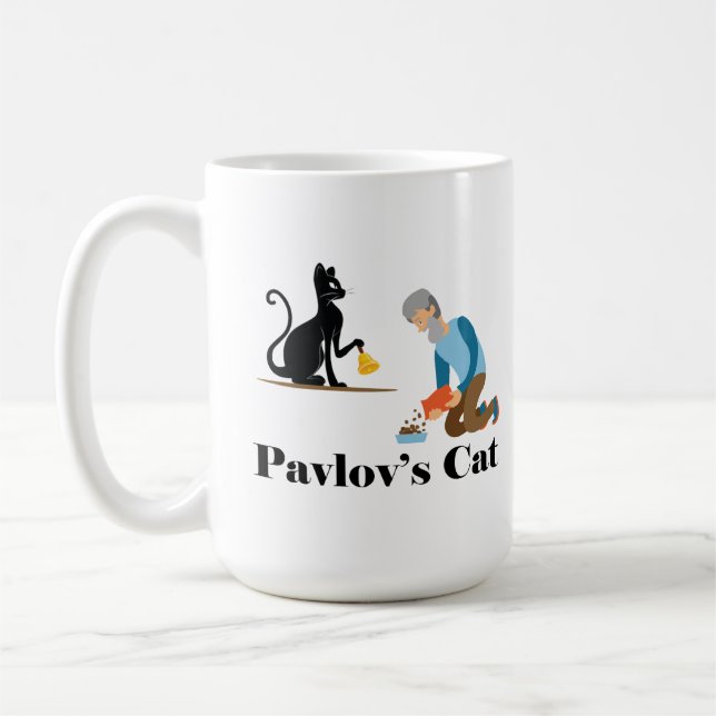 Mug Pavlov's Cat Funny Psychology (Gauche)