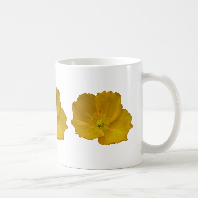 Mug Pavot jaune Fleur sauvage de l'Alaska Floral (Droite)