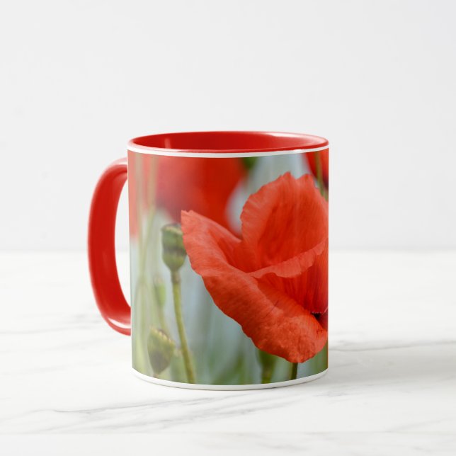 Mug Pavot rouge (Devant gauche)