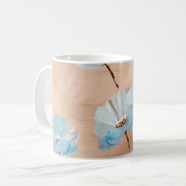 Mug Pavots bleus dans l'herbe (Devant gauche)
