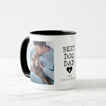 Paw moderne "Best Dog Dad" dans le coeur 2-Photo