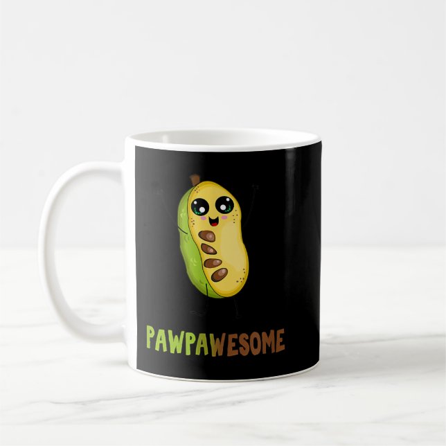 Mug Pawpaw Fruit avec mignonne caricature Paw Paw Awes (Gauche)