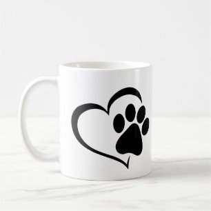 Mug PawPrint avec conception cardiaque